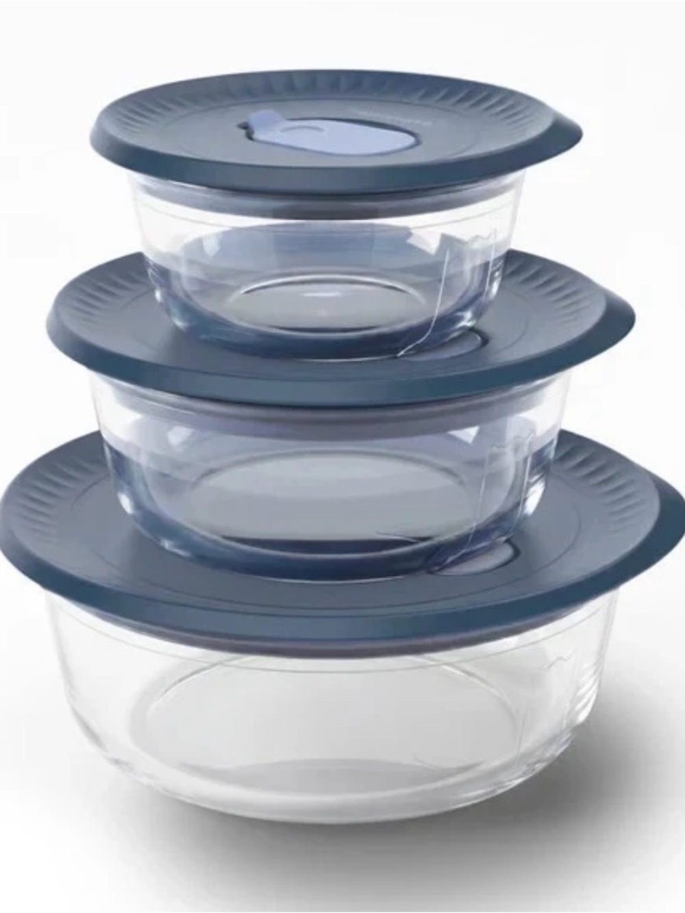Tupperware Glass Food Storage Bowl Set with lids